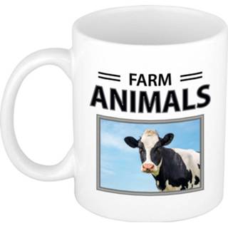 👉 Volwassenen Koeien mok met dieren foto farm animals