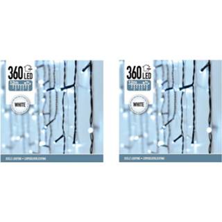👉 Verpakking wit 3x verpakkingen Ijspegel verlichting buiten 360 lampjes