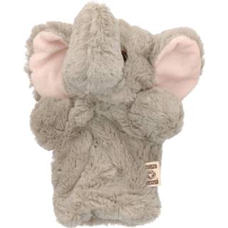 👉 Pluche handpop kinderen Olifant / knuffel 22 cm