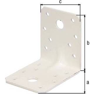 👉 Hoekanker wit kunststof male GAH Alberts extra sterk + rib coating 70x70x55mm 4004338330378