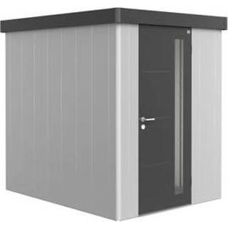 👉 Tuinhuisje grijs zilver male Biohort tuinhuis Neo V1.3 GR2 A + deur zilver/donkergrijs 180x236cm 9003414810075
