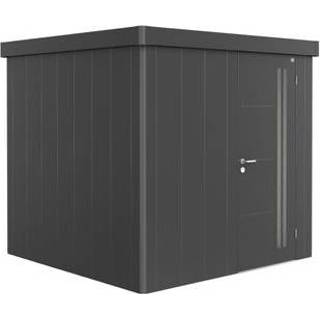 👉 Tuinhuisje grijs male Biohort tuinhuis Neo GR2 B + deur donkergrijs 236x236cm 9003414850347