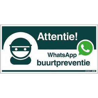 👉 Bord PVC male Pickup Whatsapp buurtpreventie 300x150mm 8711234129826