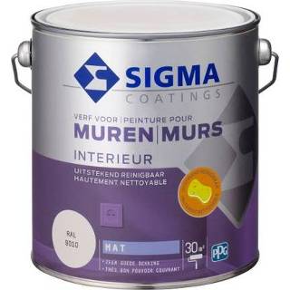 👉 Muurverf male Sigma reinigbaar mat RAL 9010 2,5L 8716242981640