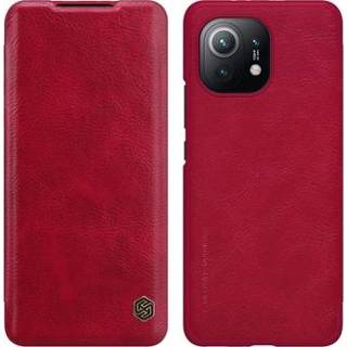 Flipcover rood Nillkin Qin Series Xiaomi Mi 11 Flip Cover - 5712580011400
