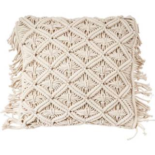 👉 Wit katoen Kussen macrame - 45x45 cm 8716963131867