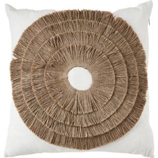 👉 Wit riet polyester mannen Kussen mandala - 43x43 cm 8716963131997