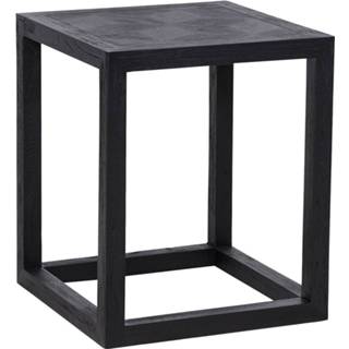 👉 Bijzet tafel staal eikenhout eiken zwart Richmond Bijzettafel 'Blax' 50 x 50cm, en