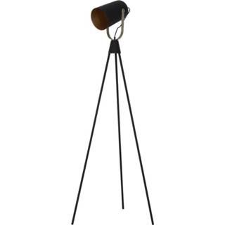 👉 Vloerlamp zwart metaal Light & Living 'Ghani', zwart-goud 8717807219925