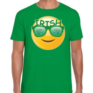 👉 Shirt groen mannen Irish smiley / St. Patricks day t-shirt kostuum heren