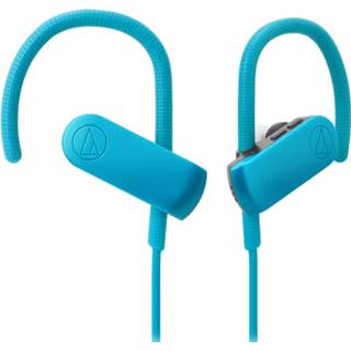 👉 Headphone blauw zwart Audio Technica Bluetooth Sports Headphones - Blue/Black 4961310142872