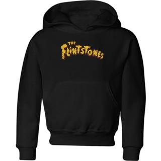 👉 Hoodie XS unisex zwart kinderen The Flintstones Logo Kids' - Black 98/104 (3-4 jaar) 5059478793612