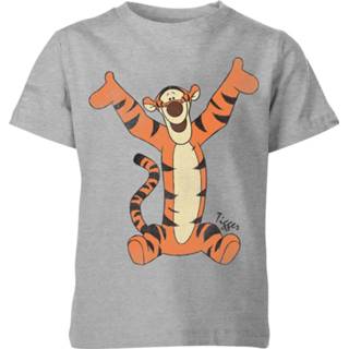 👉 Disney Winnie de Poeh Teigertje Classic Kinder T-Shirt - Grijs - 11-12 Years - Grijs