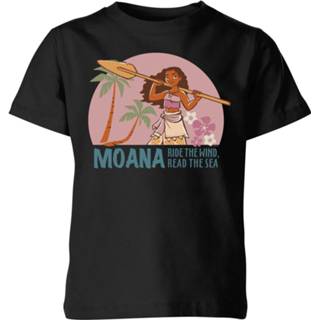 👉 Shirt zwart unisex XS kinderen Moana Read The Sea Kinder T-shirt - 98/104 (3-4 jaar) 5056104553169