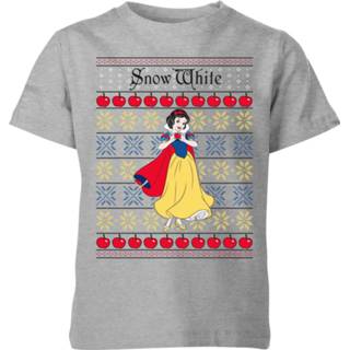 👉 Shirt grijs XS unisex kinderen wit Disney Classic Snow White Kinder T-Shirt - 98/104 (3-4 jaar) 5059478424141
