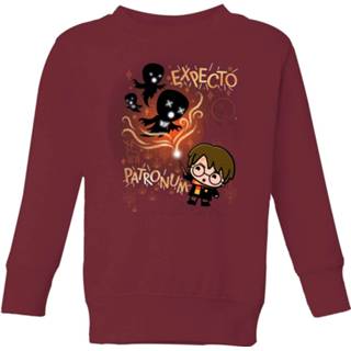 👉 Burgundy XS unisex kinderen Harry Potter Kids Expecto Patronum kindertrui - 98/104 (3-4 jaar) 5059478904278