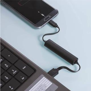 👉 Powerbank zwart kunststof One Size Swipe USB-oplaadkabel met 28 cm 5060407529776