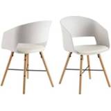 👉 Eetkamerstoel wit kunststof Vestland - (2 stuks) Leen Bakker 5706553420153