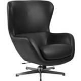 👉 Fauteuil zwart lederlook Cenzo - leatherlook Leen Bakker 5713941123077