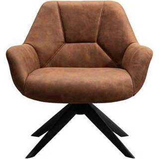 👉 Fauteuil stof bruin Mace - cognac Leen Bakker 8714901755427