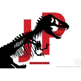 👉 Wit Jurassic Park Original Logo Screenprint with Letterpress by Chip Kidd - White