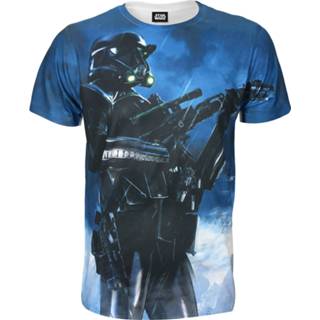 👉 Shirt blauw l male mannen Star Wars: Rogue One Battle Stance Death Trooper Heren T-Shirt -Blauw - 5060486479313