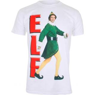 Shirt XL wit male Elf Men's Christmas Walking T-Shirt - White 5052777181944