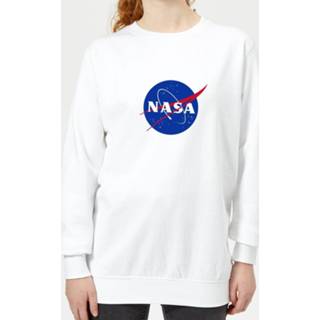 👉 Trui s wit vrouwen NASA Logo Insignia Dames -