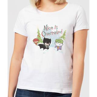 👉 DC Nice Is Overrated Women's Christmas T-Shirt - White - 5XL - Wit