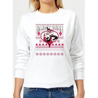 👉 DC Harley Quinn Women's Christmas Sweatshirt - White - 5XL - Wit