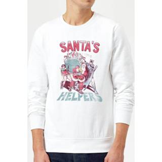 👉 DC Santa's Helpers Christmas Sweatshirt - White - 5XL - Wit