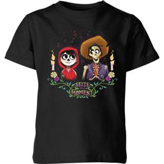 👉 Shirt unisex zwart XS kinderen Disney Coco Miguel en Hector Kinder T-shirt - 98/104 (3-4 jaar) 5059478166676