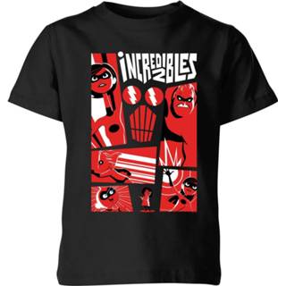 The Incredibles 2 Poster Kids T-shirt - Zwart - 122/128 (7-8 jaar) - Zwart