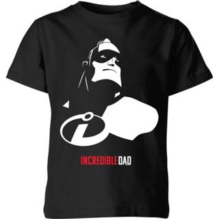 👉 Shirt XS unisex zwart kinderen The Incredibles 2 Incredible Dad Kids T-shirt - 98/104 (3-4 jaar) 5059478178624