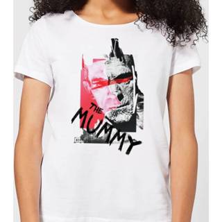 👉 Universal Monsters The Mummy Collage Dames T-shirt - Wit - XXL - Wit