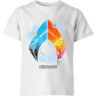 👉 Aquaman Back To The Beach Kids' T-Shirt - White - 11-12 Years - Wit