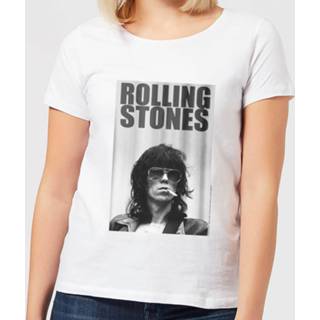 👉 Rolling Stones Keith Smoking Women's T-Shirt - White - 5XL - Wit
