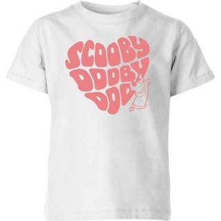 👉 Shirt XS wit unisex kinderen Scooby Doo I Ruv You Kids' T-Shirt - White 98/104 (3-4 jaar) 5059478840927
