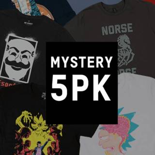 👉 Shirt s meerdere kleuren unisex mannen Mystery Geeky T-Shirts - 5-Pack Heren