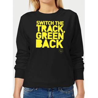 👉 Switch donkergroen zwart 5XL xxxxxl vrouwen Danger Mouse The Track Green Back Women's Sweatshirt - Black