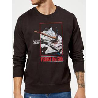 👉 Poster zwart 5XL Friday the 13th Axe Attack Retro Sweatshirt - Black