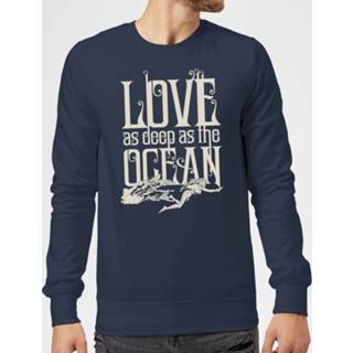 👉 Aquaman Love As Deep As The Ocean Sweatshirt - Navy - 5XL - Navy blauw