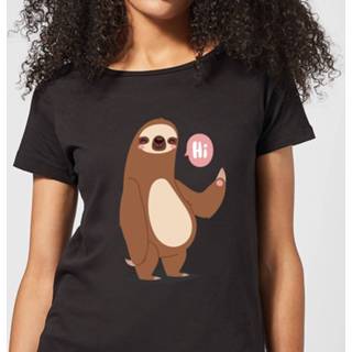 👉 Sloth Hi Dames T-shirt - Zwart - 4XL - Zwart