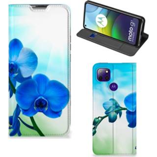 👉 Orchidee blauw Motorola Moto G9 Power Smart Cover - Cadeau voor je Moeder 8720215990935