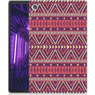 👉 Paars Lenovo Tab M10 Plus Hippe Hoes Aztec 8720215415322
