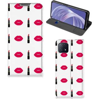 👉 Lippenstift OPPO A73 5G Hoesje met Magneet Lipstick Kiss 8720215441772