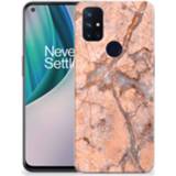 👉 Siliconen hoesje oranje marmer OnePlus Nord N10 5G TPU 8720215663365