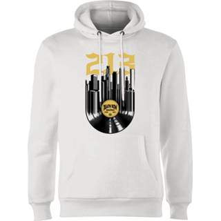 👉 Death Row Records Vinyl City 123 Hoodie - Wit - XXL - Wit