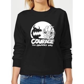 👉 Courage The Cowardly Dog Spotlight Women's Sweatshirt - Black - 5XL - Zwart