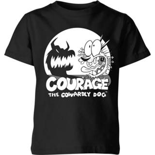 👉 Courage The Cowardly Dog Spotlight Kids' T-Shirt - Black - 11-12 Years - Zwart
